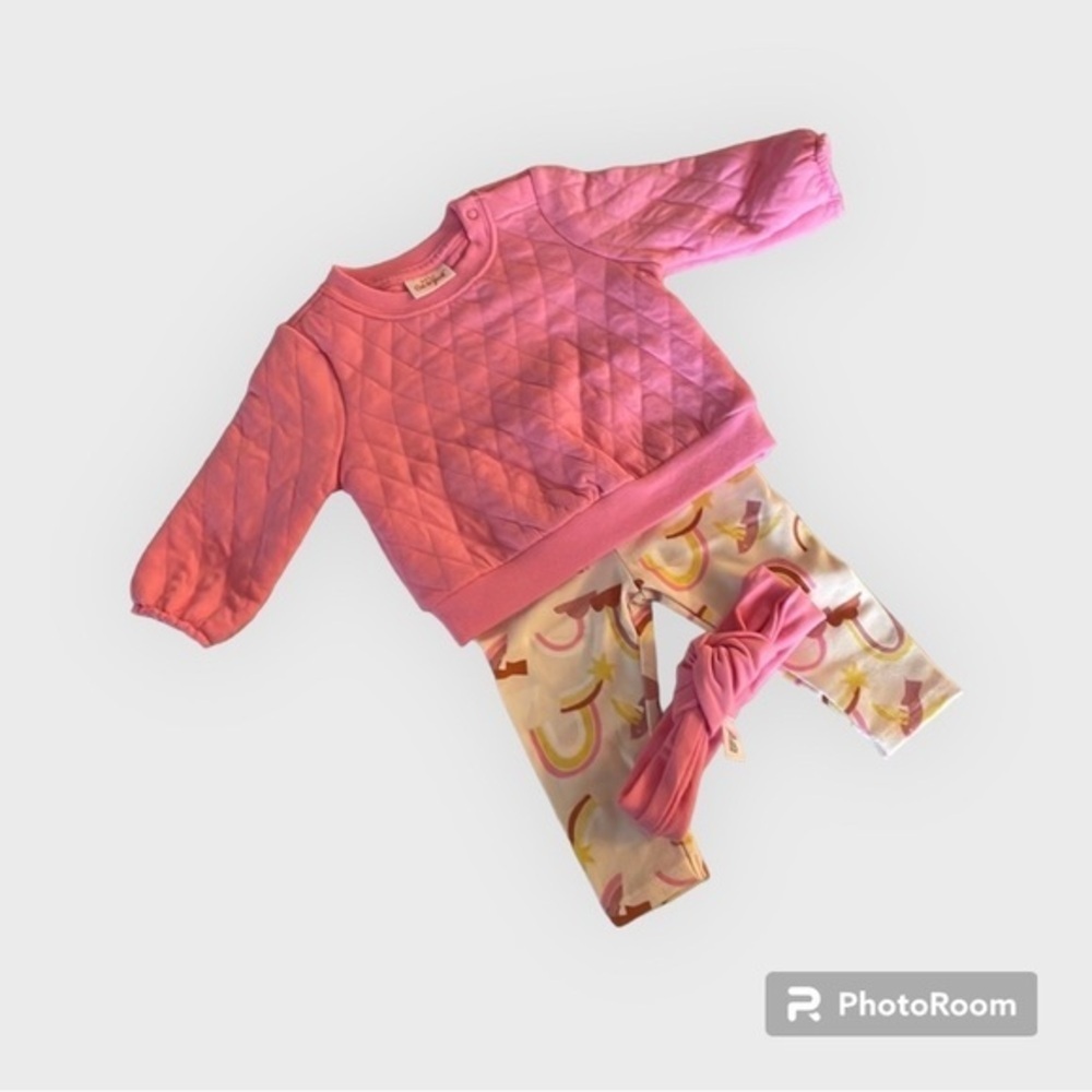 Quilted shirt baby set- 186